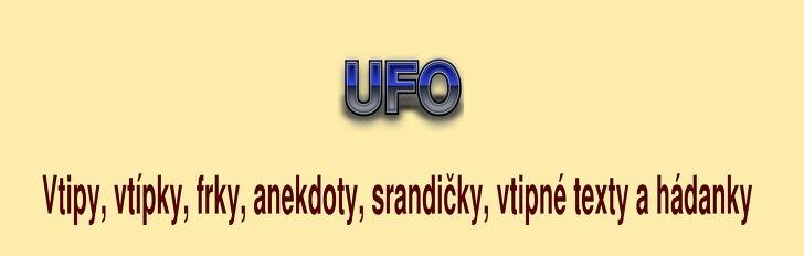 Vtip, frk, anekdota UFO z kategorie O blondýnkách